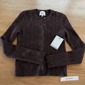 NWT! Reformation Natalie Cable Cardigan